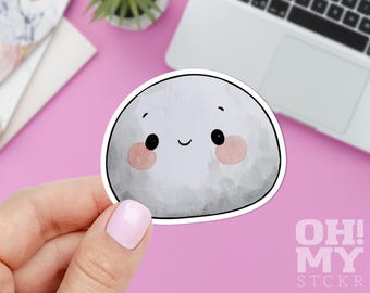 Kawaii Mochi Sticker: Water-Resistant Vinyl Laptop Decal