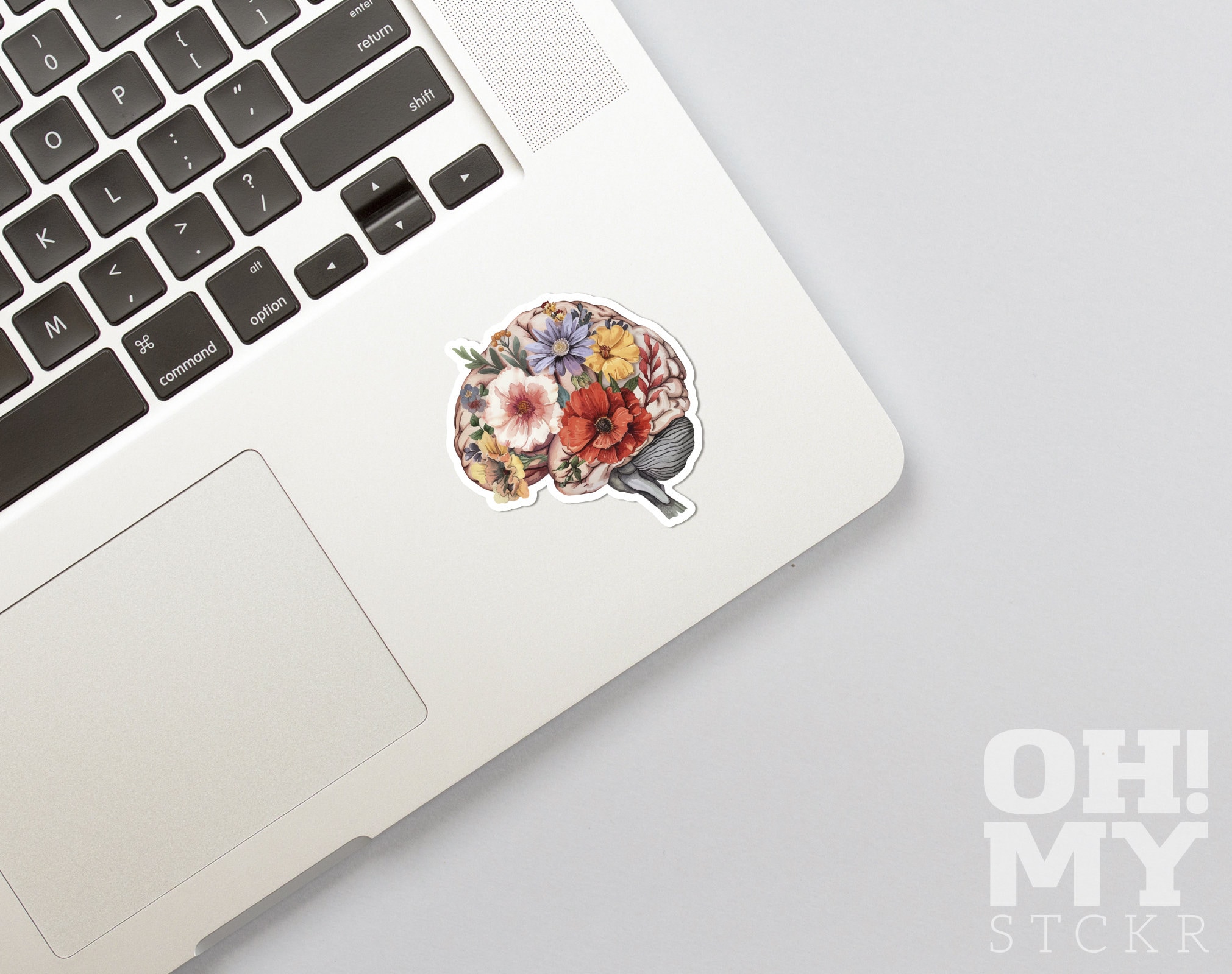 Floral Brain Vinyl Sticker: Anatomy Laptop Decal - Etsy