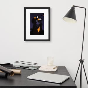 Framed poster in carta opaca with dadapop AI graphic, modern wall art for home decor, perfect art gift for design lovers
