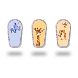 Safari Dexcom G6 Transmitter Sticker, Diabetes Typ 1, Diabetes Aufkleber, Cartoon, Zoo, Kinder
