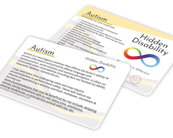 Autism Awareness Information Card