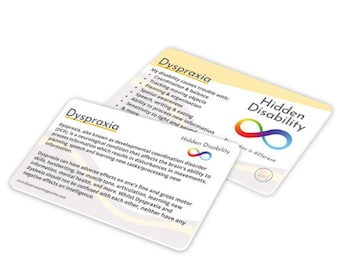 Dyspraxia Awareness Information Card