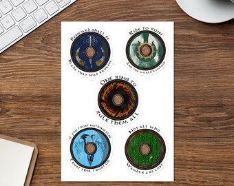 Lord of the Rings Shield Sticker Sheet