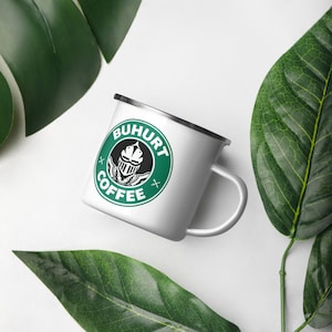 Buhurt Kaffee Emaille Tasse