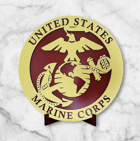 US Marine Corps Round Sign - OFFICIALLY LICENSED - Etsy