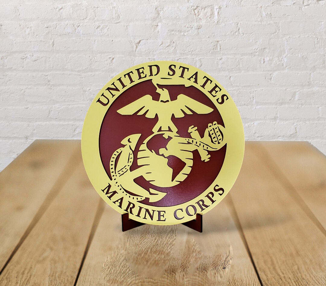US Marine Corps Round Sign - OFFICIALLY LICENSED - Etsy