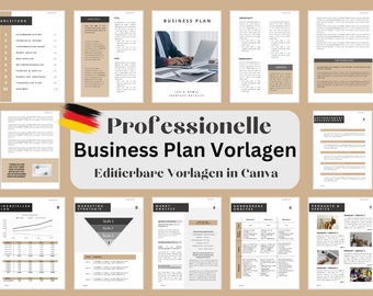 Business plan, templates, business plan templates, company presentation, 16 pages ready-made business templates | Canvas editable