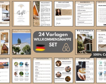 Airbnb Welcome Book Templates | Vacation Rental Book, Vacation Rental House Rules Book | Airbnb Guidebook, 100% Editable, Canva