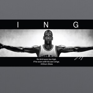 poster di Michael Jordan Wings incorniciato