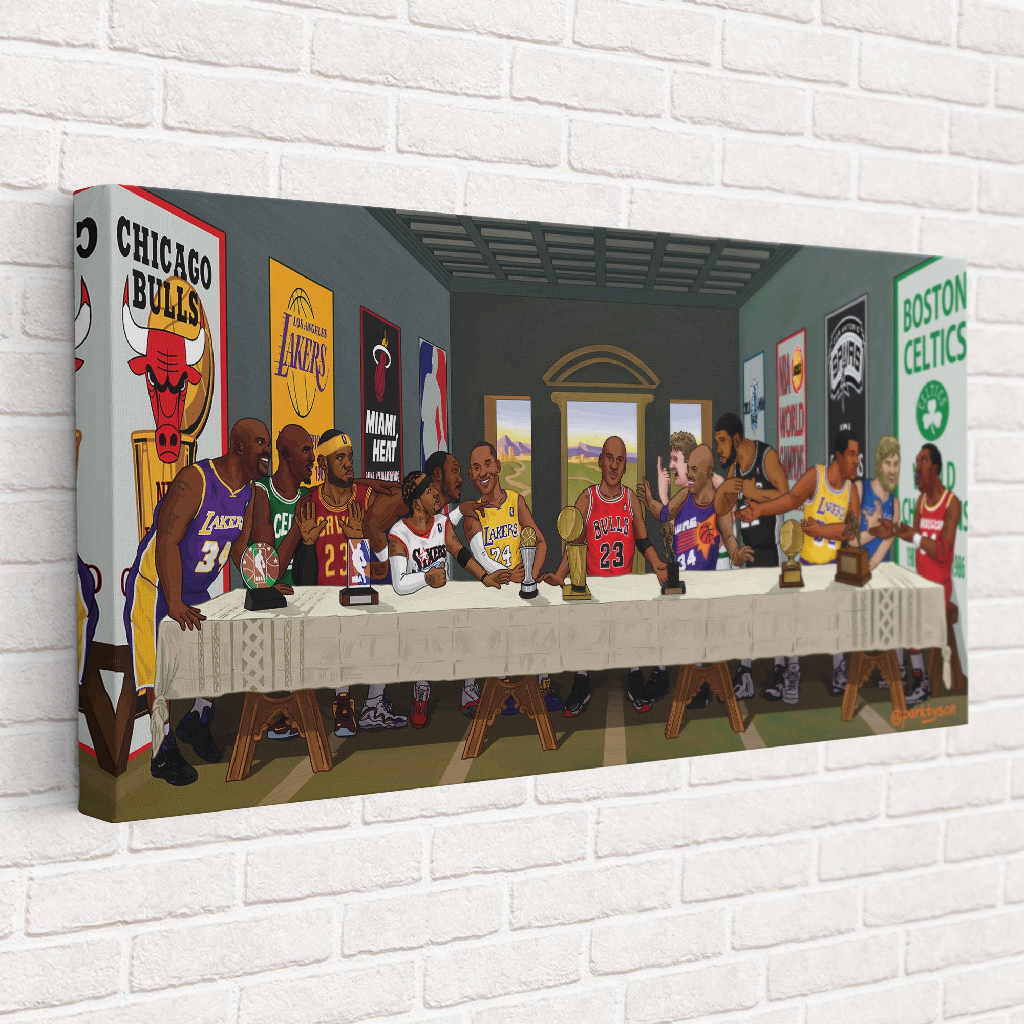 Michael Jordan Kobe Bryant LeBron James poster basketball player canvas  wall art painting fan gift living room decoration (A-Canvas roll,20x24inch)  : : Home & Kitchen