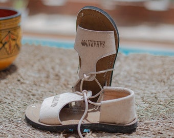 Genuine Leather Moroccan Sandals: Women's Beach Shoes