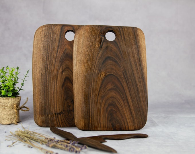 Olive Wood Cutting Board Set- Chopping Board - Bread Board - Rustic Cheeseboard - Olive Wood Serving Board Set