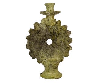 Handmade Moroccan Vintage Tamegroute Shaded Candlestick Holder, Ceramic Pottery Candleholder, Home Decor