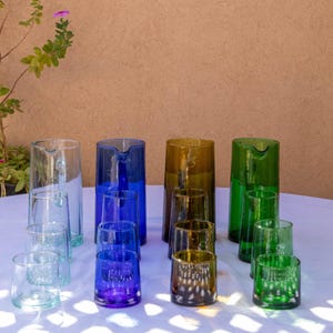 Recycled Beldi Tumbler Glass – Handblown Moroccan Drinking Glass (Mix & Match)