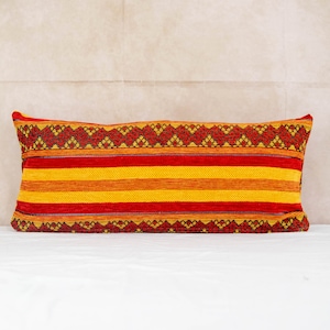 Fundas de cojín bereber - Funda de almohada de lino rústico - Funda de almohada de tiro de lino - Funda de almohada decorativa a rayas
