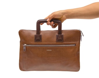 Handgefertigte Laptop Tasche aus Vollleder: Marokkanische Aktentasche