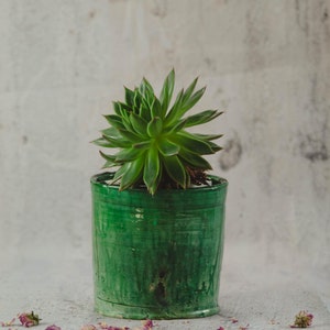 Moroccan vintage tamegroute planter pot handmade glazed pottery pot ceramic indoor plant indoor planters tamegroute pottery