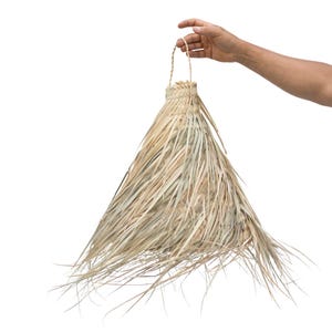 Stroh Lampenschirm, Palmenblatt Pendelleuchte, Kuppel Pendelleuchte