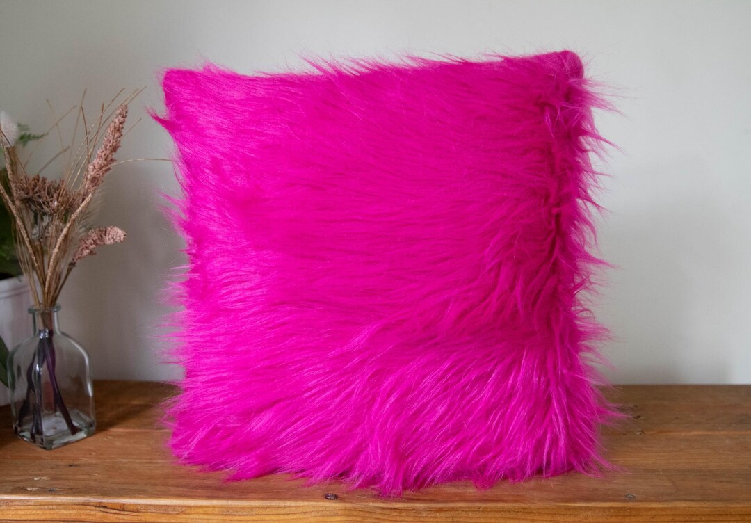 Fluffy Fur Cushions Shaggy Faux Fur Filled Decorative Etsy