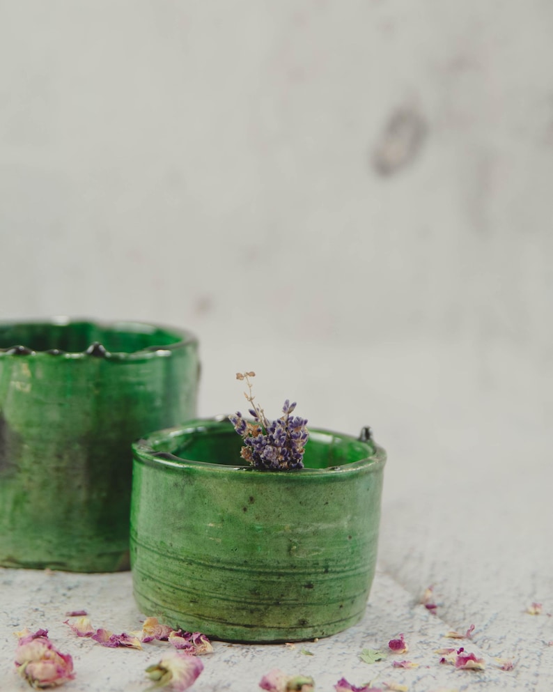 Moroccan vintage tamegroute planter pot handmade glazed pottery pot ceramic indoor plant indoor planters tamegroute pottery