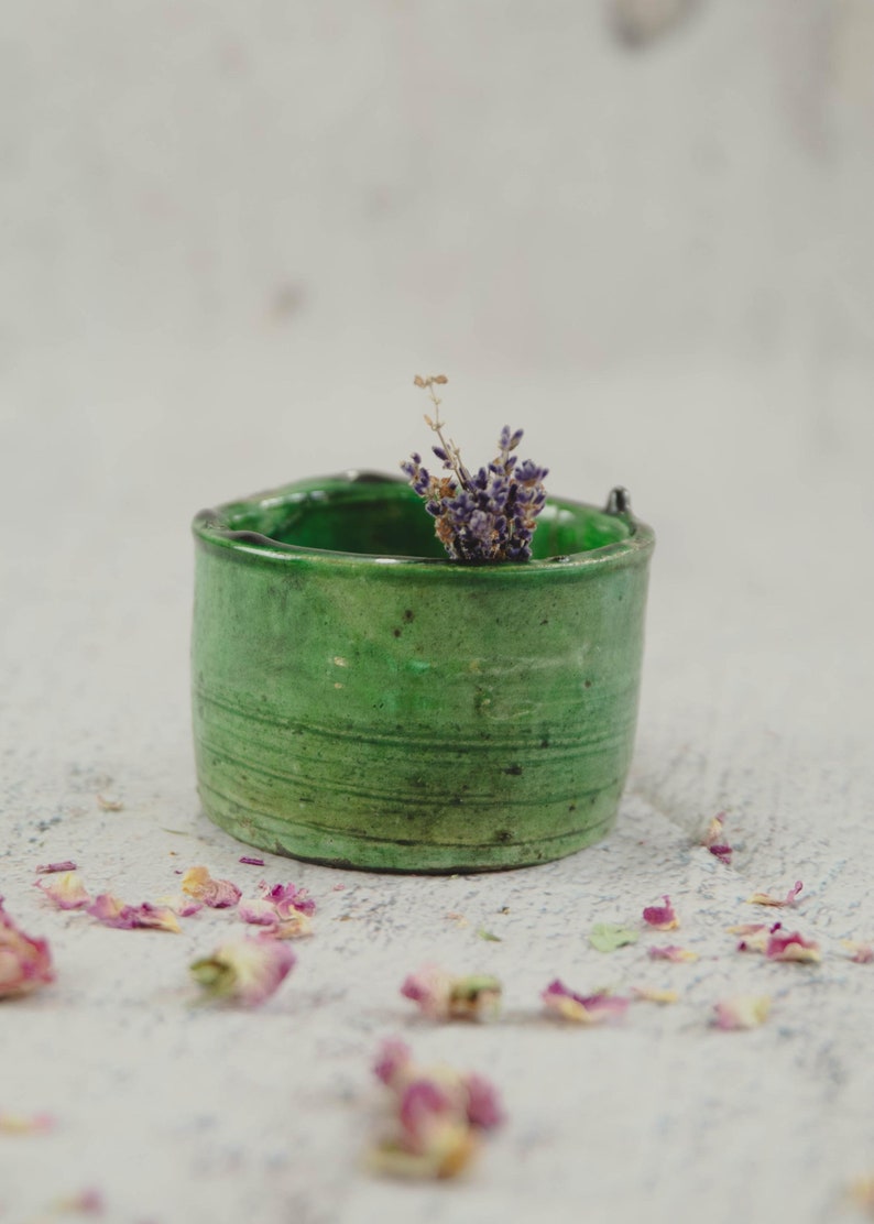 Moroccan vintage tamegroute planter pot handmade glazed pottery pot ceramic indoor plant indoor planters tamegroute pottery