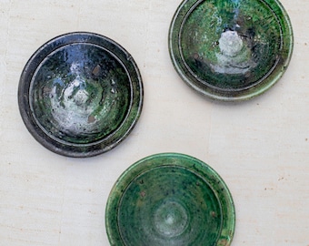 Handmade Moroccan Green Tamegroute Plate 15 cm, Small Ceramic Dish for Snack or Dessert, Rustic Pottery Artisan Plate – Shipped from UK