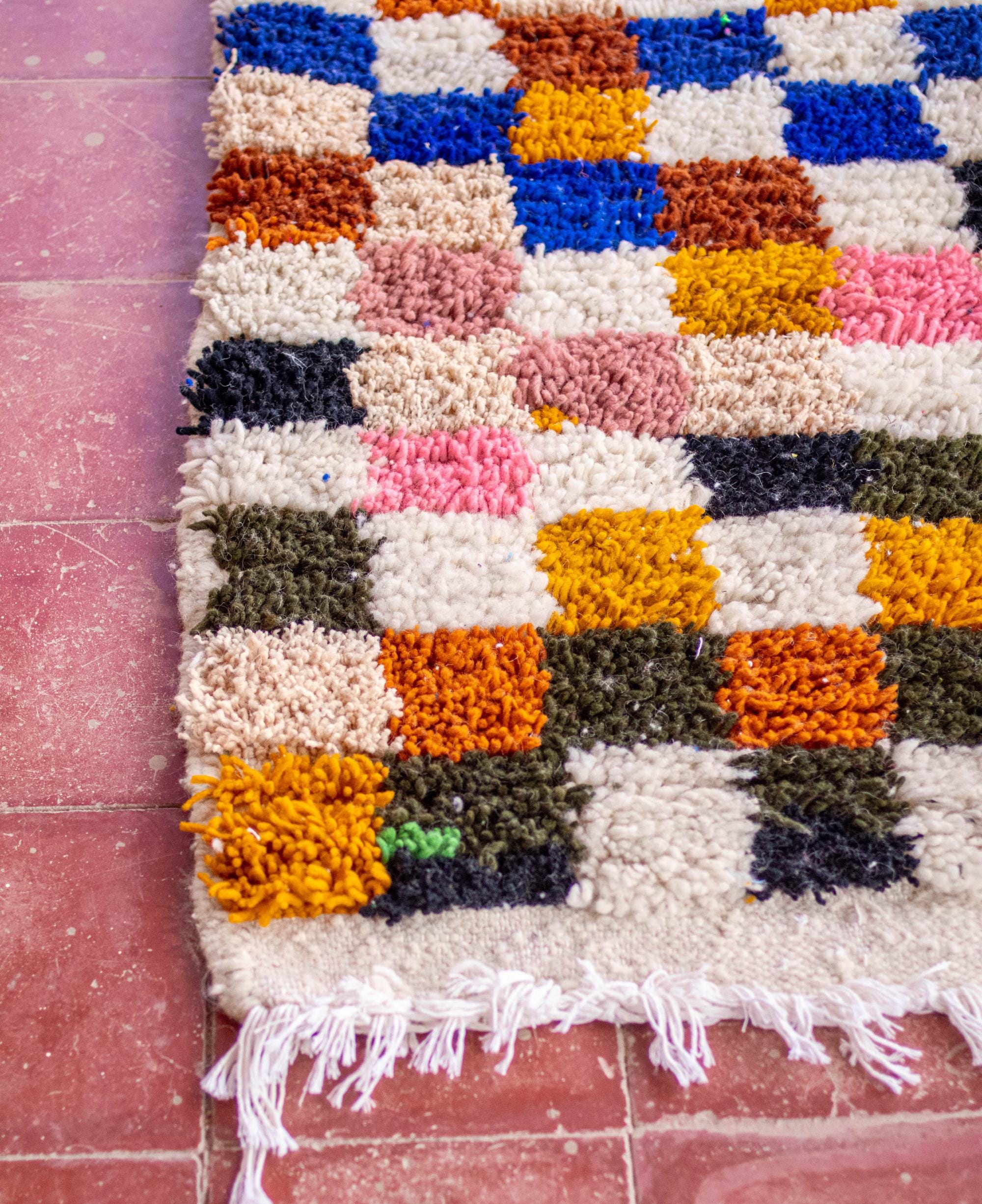 【新品/一点物】モロッコのベルベルラグ 100×55　No. 5 新品/一点物】モロッコのベルベルラグ 100×55 No. 5 新品/一点物