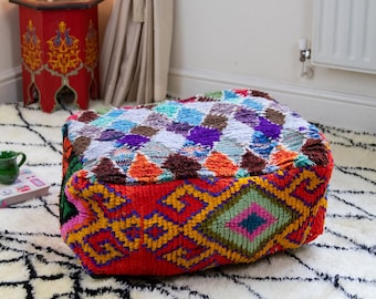 Sedili con cuscino marocchino, pouf da pavimento marocchino, cuscino da pavimento marocchino, pavimento del pouf con cuscino marocchino, pouf ottomano, pouf ottomano, pouf cuscino