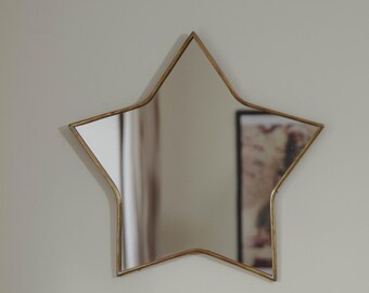 Wall Mirror Brass Wall Mirror Handmade Brass Mirror Moroccan Brass Wall Mirror Gold Brass Star Mirror