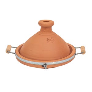 Moroccan Handmade Clay Cooking Tagine - Terracotta Tagine - This Tajine is perfectly sized to serve 4-6 people -  Tajine 30cm