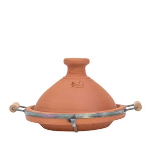 Large Moroccan Handmade Clay Cooking Tagine - Terracotta Tagine - This Tajine is perfectly sized to serve 6-8 people -  Tajine 35cm