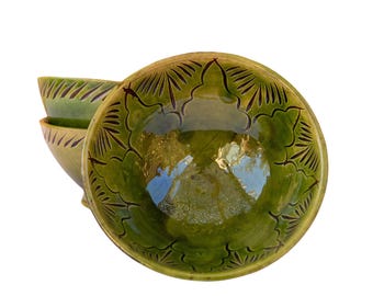 Handmade Tamegroute Pottery Bowls – Ideal for Dips, Snacks, Breakfast, and Decorative Bowls, Home Decor