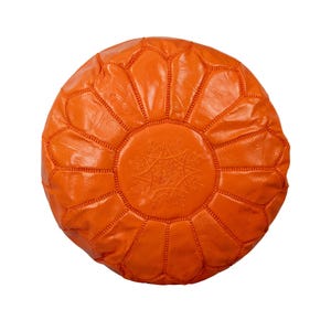 Ottoman footstool leather pouf living room decor, Leather pouf ottoman, Handmade furniture, Moroccan pouf, Floor Cushion, Home decor