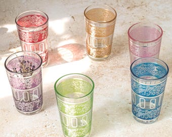 Moroccan Tea Glasses Set | Handblown Recycled Beldi Glassware