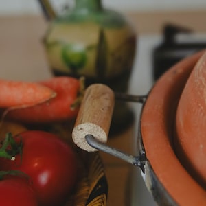 Moroccan Handmade Clay Cooking Tagine - Terracotta Tagine - This Tajine is perfectly sized to serve 4-6 people -  Tajine 30cm