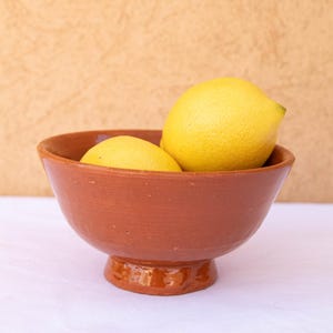 Ciotola in ceramica marocchina fatta a mano in argilla – Ciotola per colazione, cereali, zuppa, snack e salse dai toni terrosi