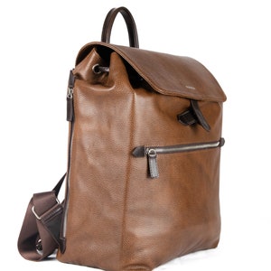 Leder Herren Tasche, Damen Laptop Rucksack Tasche