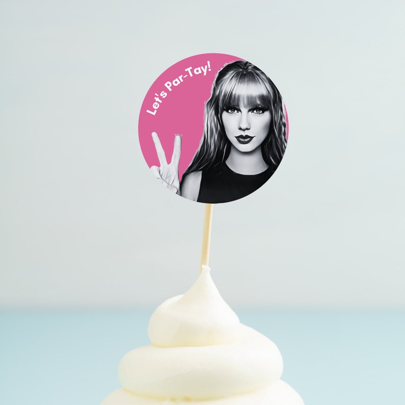 Taylor Swift Cupcake Toppers Printable Taylor Swift Party Etsy