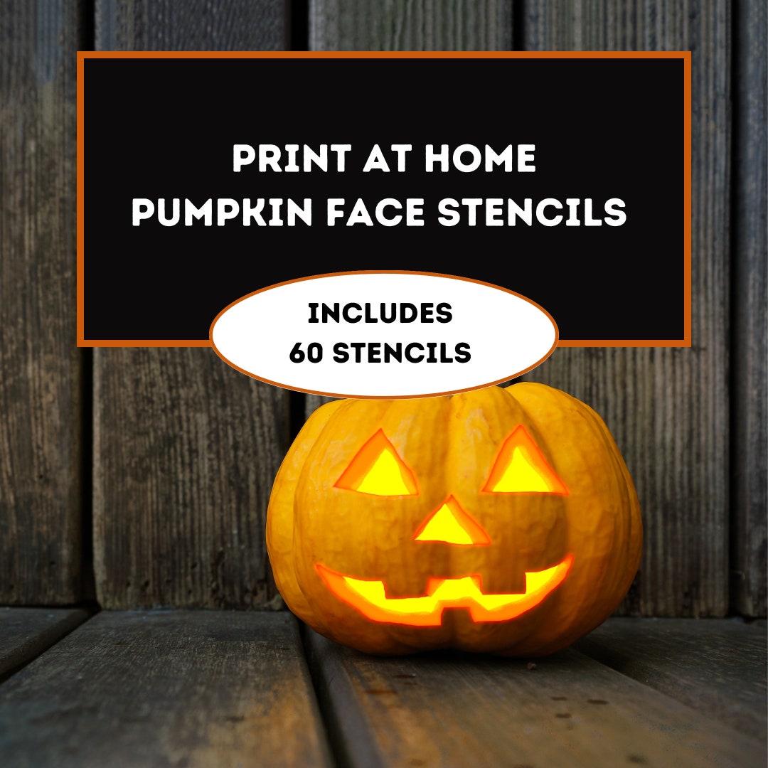 Printable Pumpkin Face Carving Patterns for Halloween Pumpkin