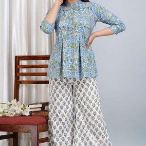 Buy Short Kurta Palazzo Online In India Etsy India