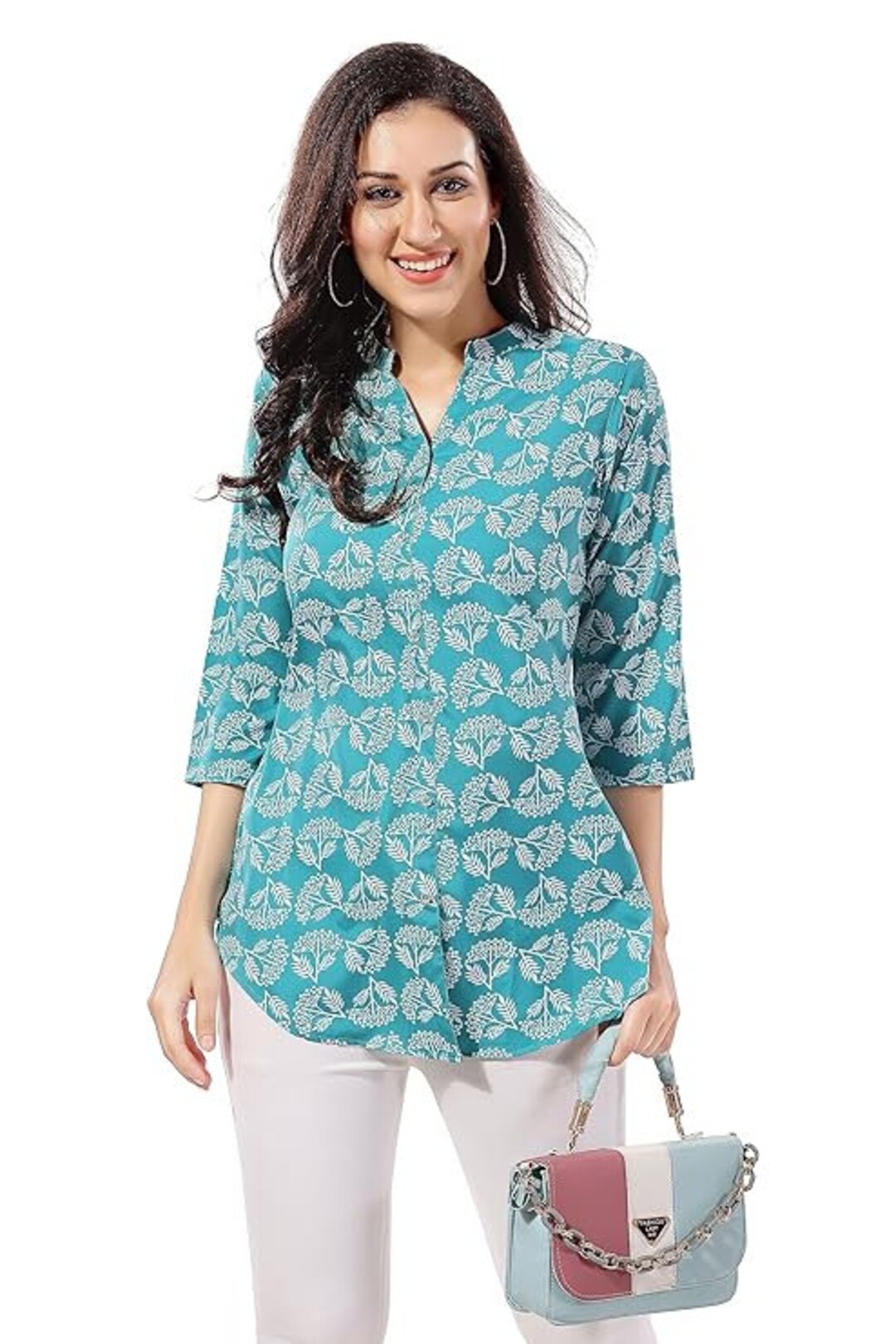 For Her Print Tunic Top
