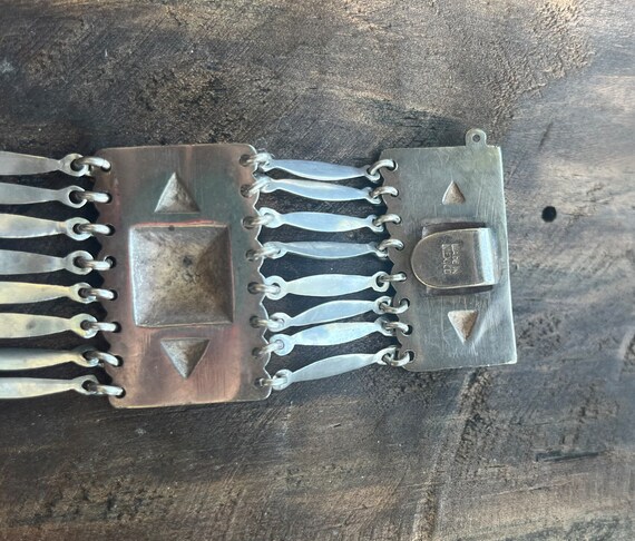 Vintage Bracelet-Silver Plated Bracelet-Multi Str… - image 8