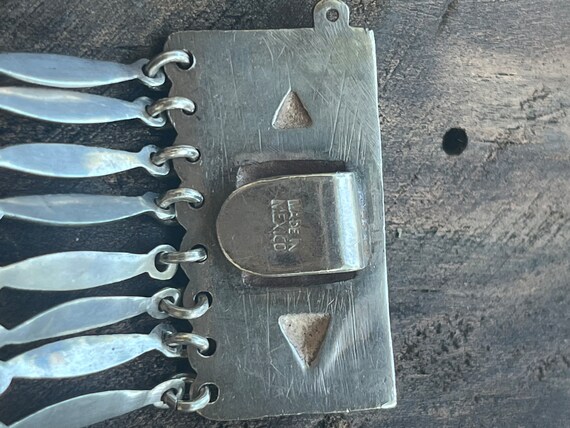 Vintage Bracelet-Silver Plated Bracelet-Multi Str… - image 7