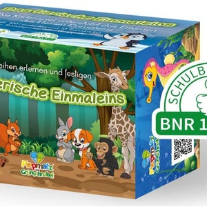 La tabla de multiplicar de animales, aprende matemáticas jugando: ¡practica! Juego educativo para niños, juego para grandes y pequeños, juego de concentración,