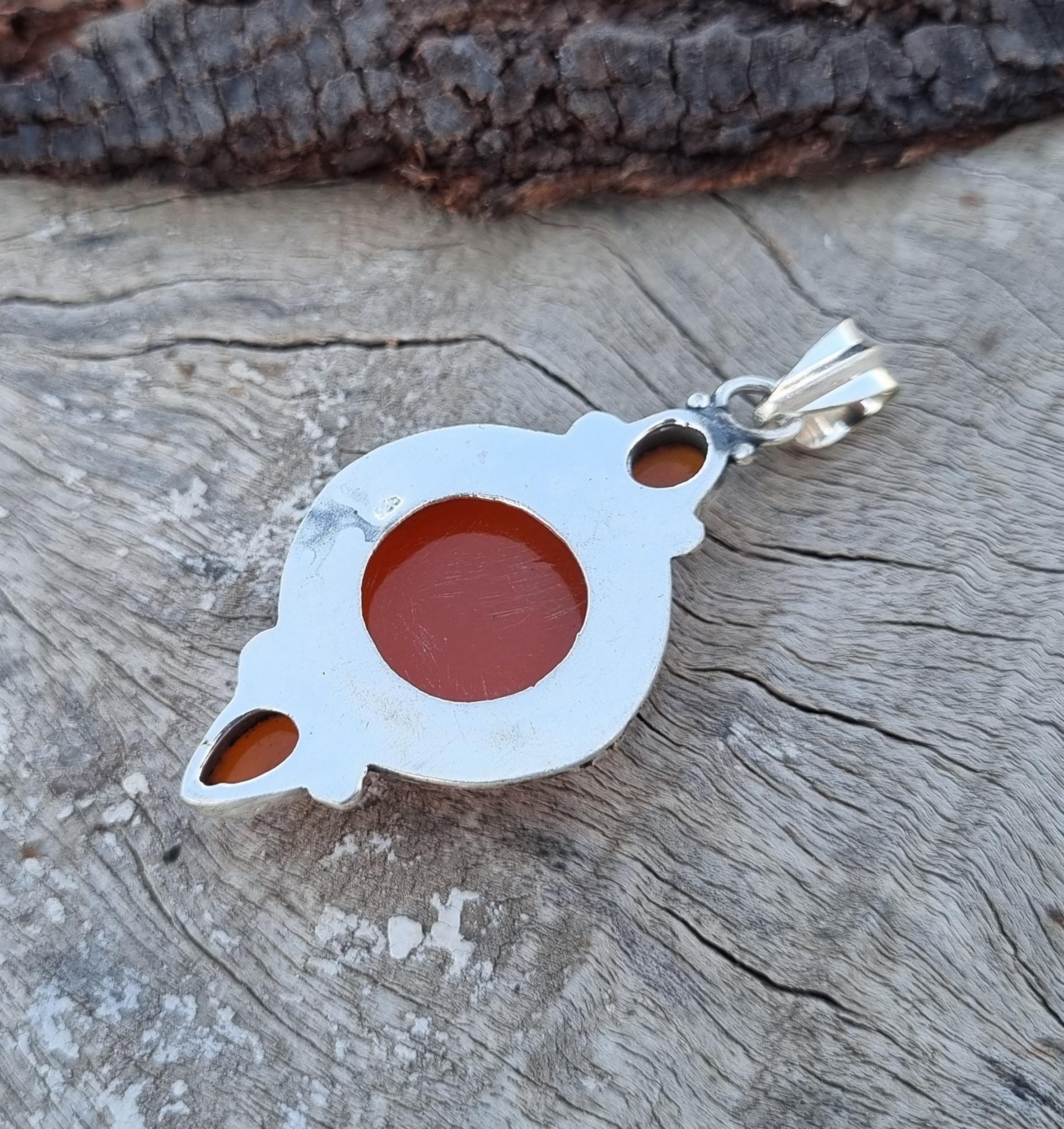 URONE Ciliegia Carnelian, collana in argento sterling 925, con ciondolo a forma di ciliegia, corniolo, gioiello da donna, Argento sterling, Nessuna pietra preziosa