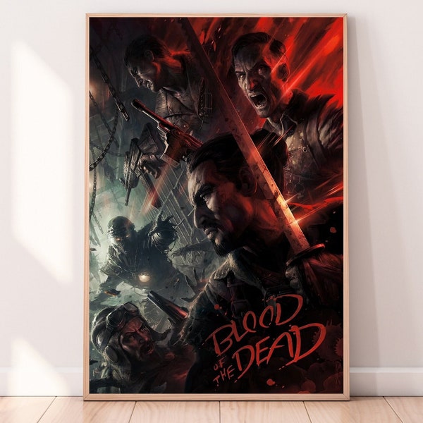 Blood of The Dead Poster | Call of Duty Zombies Poster | Gaming Poster | Video Game Poster | Gaming Art | Wall Decor | Gift For Him