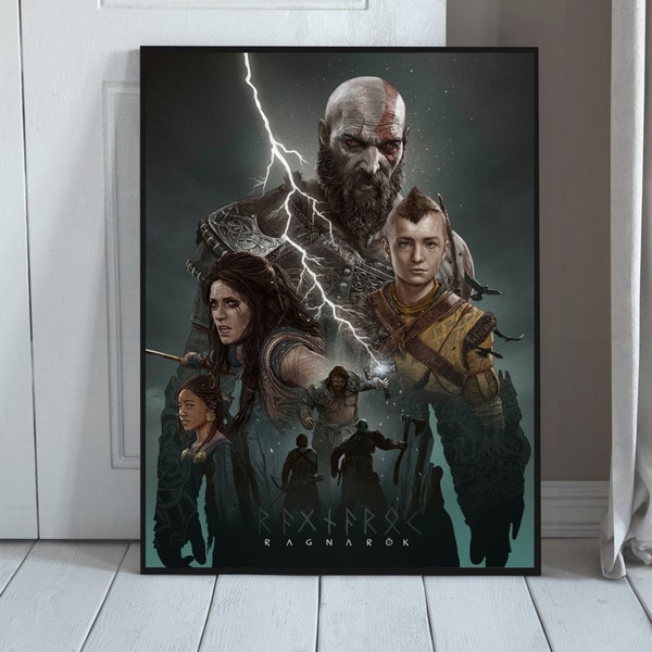 God of War Ragnarok Poster | God of War Ragnarok Game Art Poster | Print Art Kratos Poster - Atreus Poster | High Quality Prints Posters