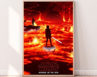 Star Wars - Die Rache der Sith Poster - Star Wars Fan Art Poster - Anakin Poster - Obi-Wan Kenobi Poster - Geschenk Poster