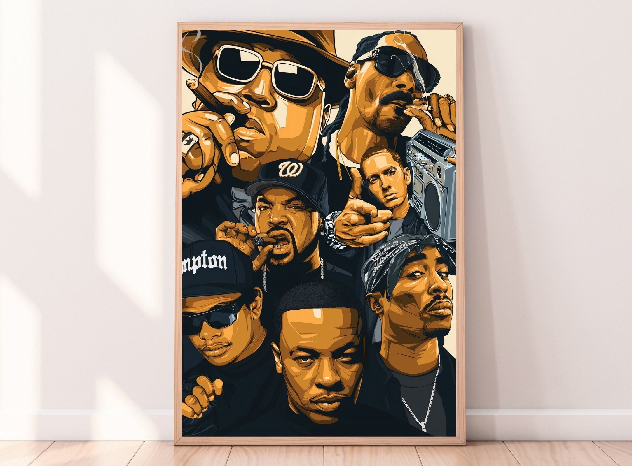 Eazy-e NWA Rap Hip Hop Limited Edition Hand Signed/numbered Art Sketch  Giclee Prints 