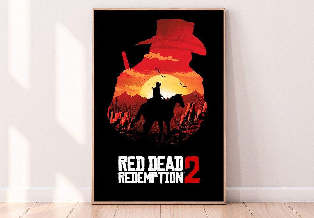 Poster red dead redemption 2 poster video game poster rdr poster high quality canvas wall
